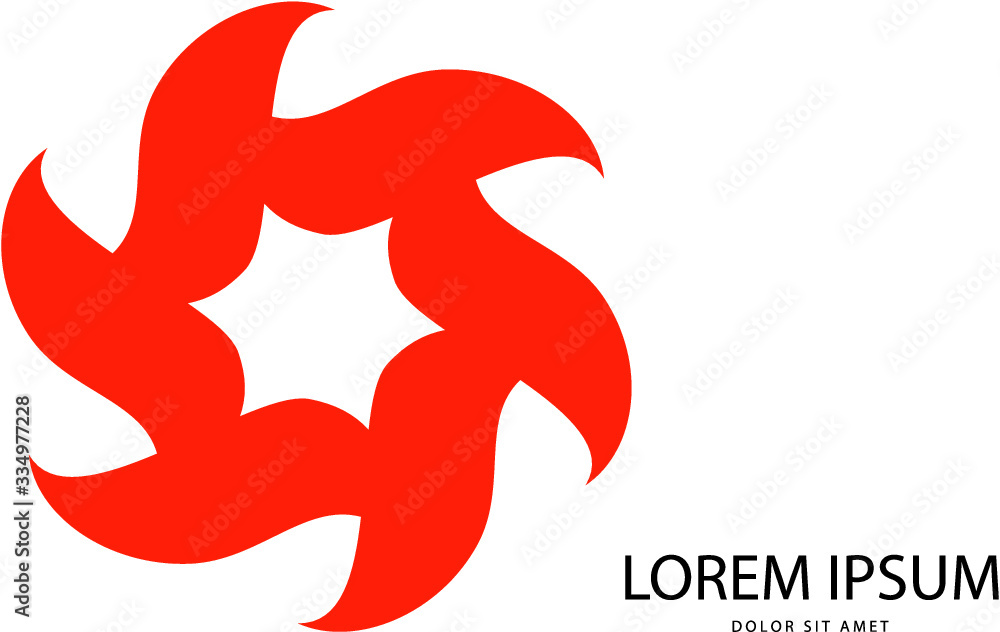 Poster abstract red logo in vector format. can be used in branding or different graphic design layouts
