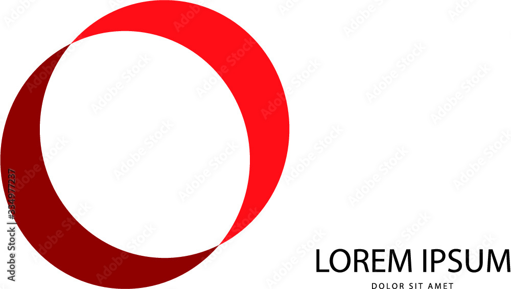 Poster abstract red logo in vector format. can be used in branding or different graphic design layouts