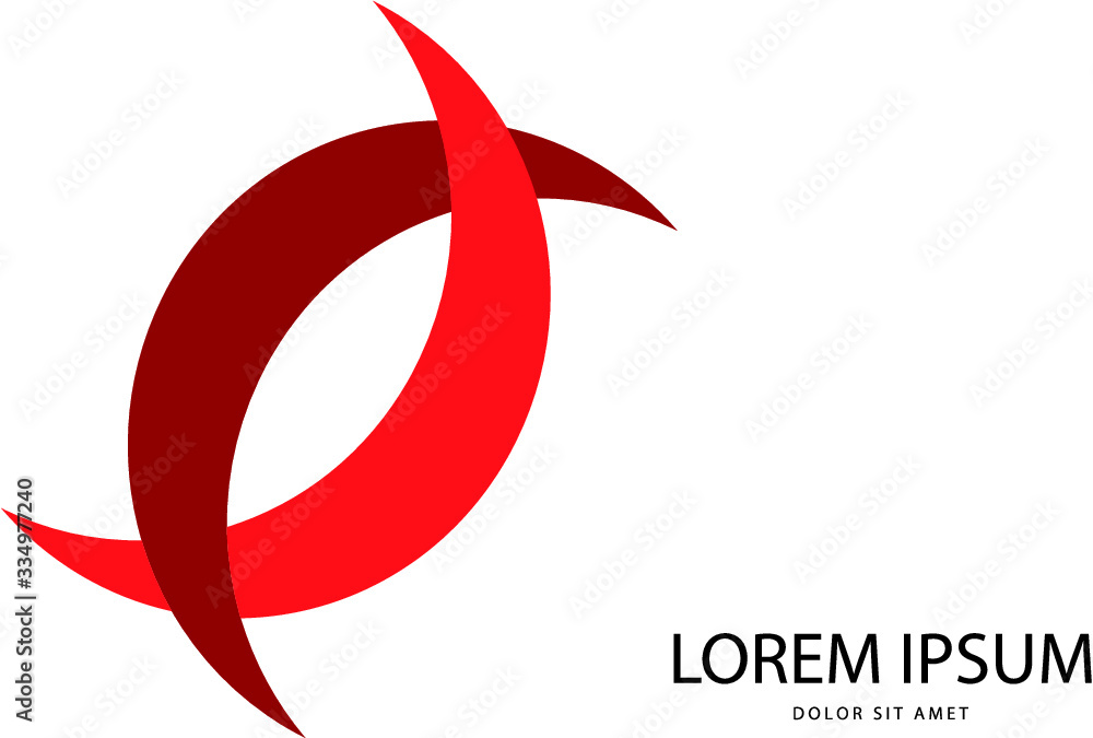 Aufkleber abstract red logo in vector format. can be used in branding or different graphic design layouts