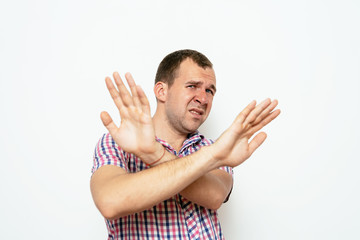 The man is afraid of fear