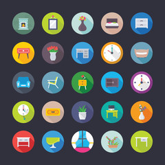  Furniture Flat Icons