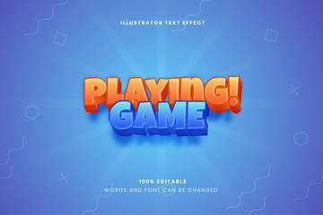 Playing Games Text Effect
