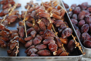 Dates. Natural background with ripe fruit