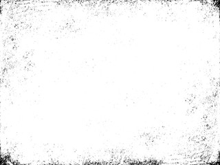 Light rustic concrete wall texture. White black grain pattern. Unevenness cement background. Grunge frame.