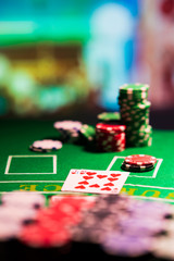 Casino Black Jack table
