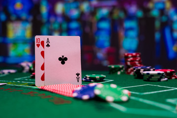 Casino Black Jack table