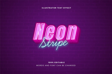 Neon Stripe Text Effect