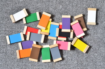Pile of montessori color tablets