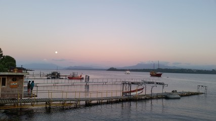 Obraz premium pier at sunset