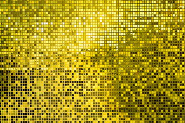 Yellow square mosaic tiles for background
