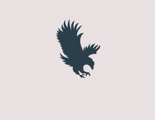 Creative abstract logo icon image of a bird of prey eagle for your company