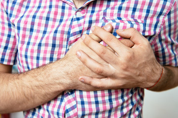 A man with a heart attack