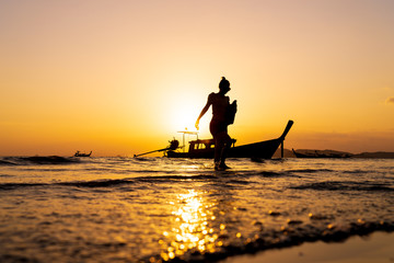 Sunset in Ao Nang Krabi province