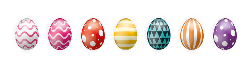 Fototapeta Colorful Easter Eggs vector graphic obraz