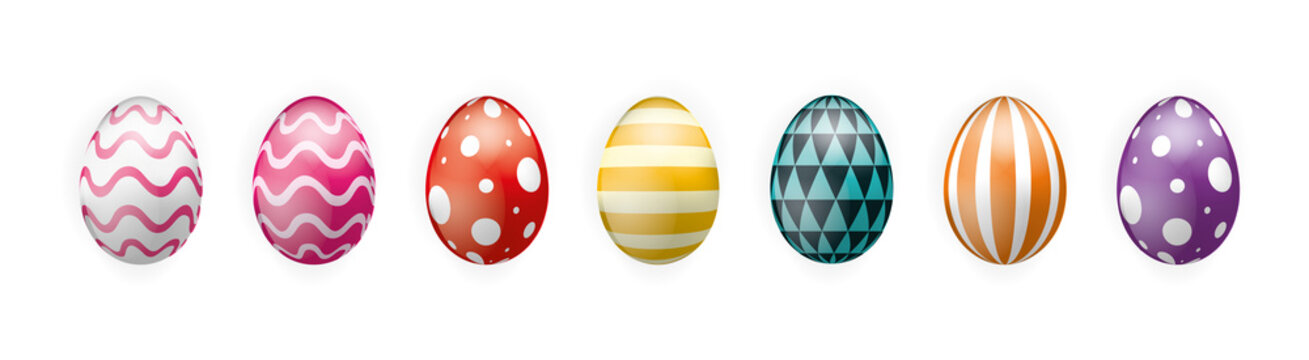 Colorful Easter Eggs vector graphic
