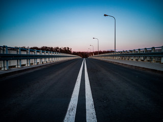 Empty, straight road