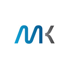 Initial MK letter Logo vector Template. Abstract Letter MK logo Design. Minimalist Linked Letter Trendy Business Logo Design Vector Template.
