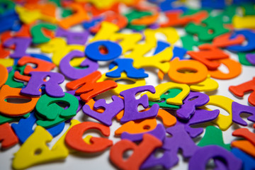 colorful plastic letters