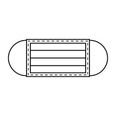 Vector icon medical mask. Flat design.