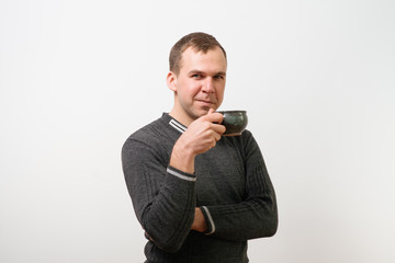 Man with cup