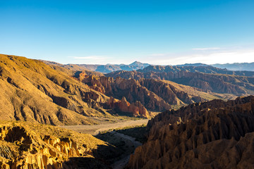 Beautiful Sunrise in the Sandstone Valley in the Middle of High Mountains in Tupiza, Potosi / Bolivia