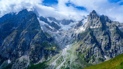 Hiking in Tour du Mont Blanc, Switzerland, Italy & France. 
