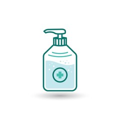 hand sanitizer logo, icon and illustration