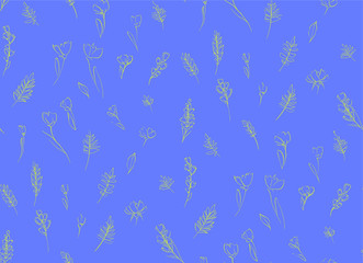 Floral seamless background pattern. Tulips flowers hand drawn, vector. Spring summer. Fabric swatch, textile design, wrapping