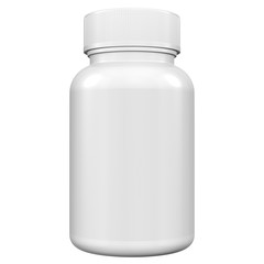  Realistic 3D Bottle Mock Up Template on White Background.3D Rendering