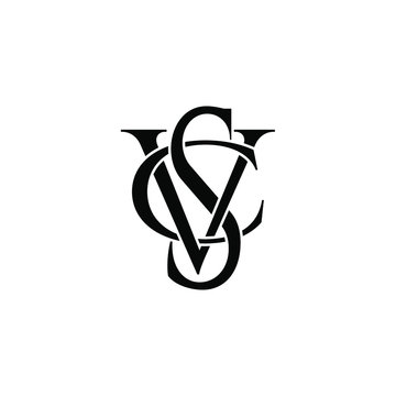 vcs letter original monogram logo design