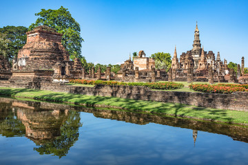 View of the Sukothai historical park, a UNESCO World Heritage Site, Thailand.