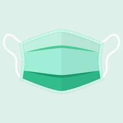 Medical face mask, vector art illustration.