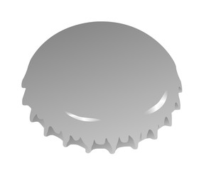 beer bottle cap realistic vector illustration isolated