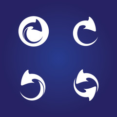 Fototapeta na wymiar Arrows vector illustration icon Logo Template design technology