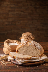 Artisan sliced sourdough bread