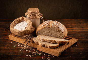 Rustic loaf of bread