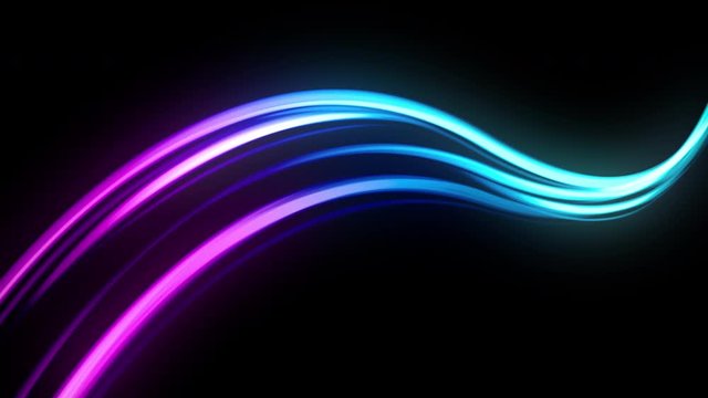 Colorful stream for clean and modern business presentation screen. Futuristic wave motion for technology concept. Seamless loop.