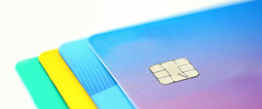 Stack Of Multicolored Credit Cards