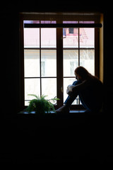 Redhead woman at quarantine