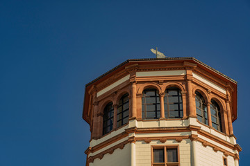 Schlossturm, Düsseldorf, Altstadt, Himmel, Blau