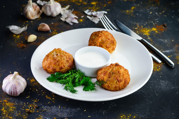 large fried manti dumplings