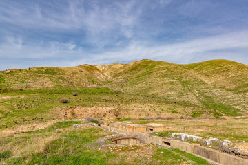 Military bunker a between Israel and Syria , Golan height