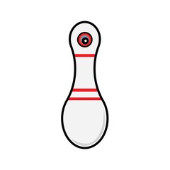 Vector illustration of cartoon bowling character