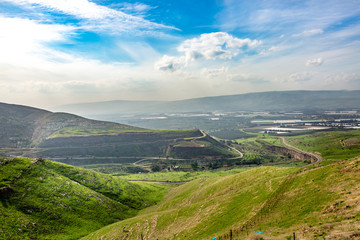 Golan Heights, Landscape view of the Golan Heights from fortress Nimrod 