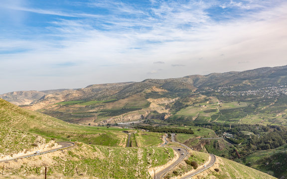 Golan Heights, Landscape view of the Golan Heights from fortress Nimrod 