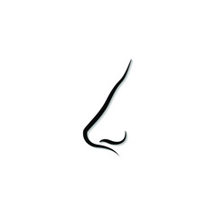Nose icon design. Human sense symbol concept isolated on white background. Vector illustration