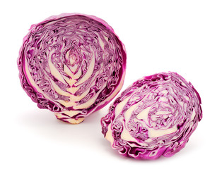 Fototapeta premium Red cabbage isolated on white background.