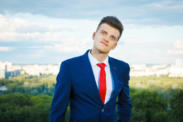 young businessman in a suit