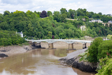 Fototapeta na wymiar The old bridge in Chepstow, Wales