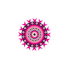 Aboriginal art dots painting icon logo design